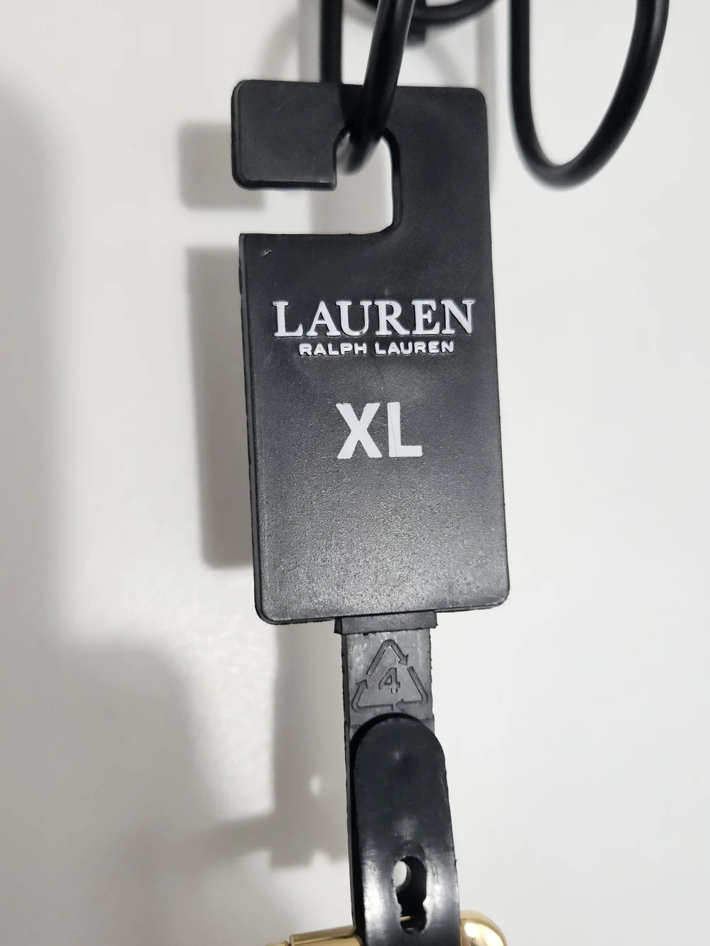 NWT Women's Lauren Ralph Lauren Logo-Keeper Leather Skinny Belt Size XL
